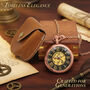 Personalised The Clipper Pocket Watch With Case Elegant Keepsake For Birthday And Anniversary, thumbnail 6 of 12