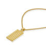 Ripple Men's Necklace 18 K Gold Plated Solid Silver, thumbnail 3 of 6