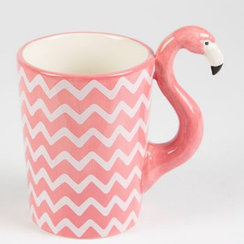 Chevron Tropical Flamingo Mug, 2 of 6