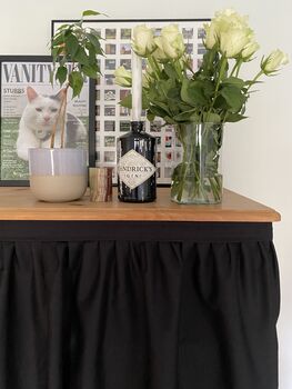 Sink Skirt Velcro, Black Cabinet Curtains, Kitchen Cupboard Cover, 3 of 3