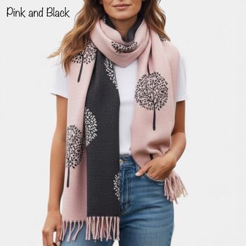 Cashmere Mulberry Tree Of Life Print Scarf, 2 of 11
