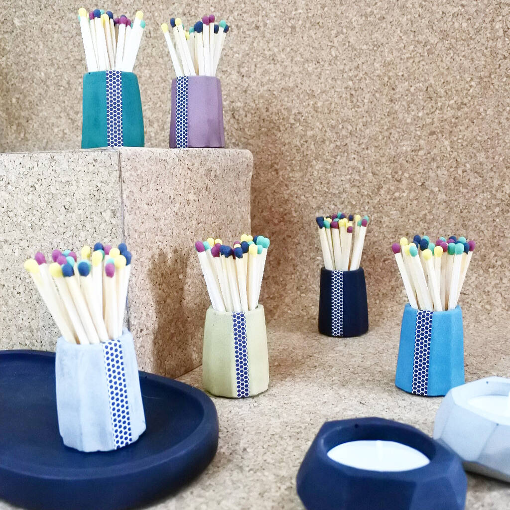 Sustainable Concrete Match Stick Holder And Matchsticks, 1 of 10