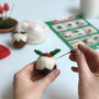 Needle Felted Christmas Puddings Kit, thumbnail 4 of 9
