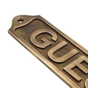 Custom Guest Brass Plaque Wall Sign, 2 of 12