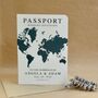 World Map Passport Wedding Invitation, thumbnail 1 of 12