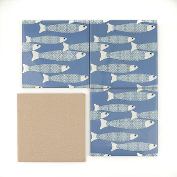 Blue 'Ocean Shoal' Ceramic Tile, 7 of 11