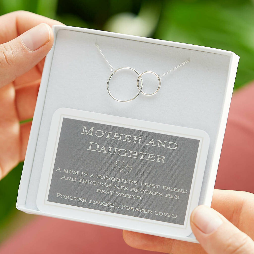 Mother And Daughter Infinity Circles Necklace, 1 of 5