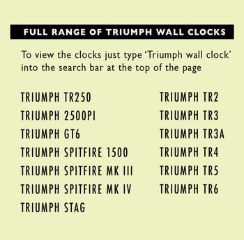 Triumph Tr250 Wall Clock, 2 of 5