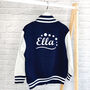 Kid's Personalised Christmas Varsity Jacket With Stars, thumbnail 5 of 9