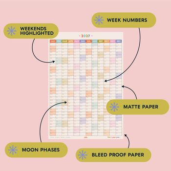 2027 Portrait Wall Planner | Your Year In Pastels, 5 of 6