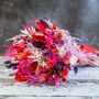 Valentine's Large Dried Flower Bouquet. Red And Pink, thumbnail 1 of 2