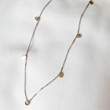 Stardust Five Diamond Droplet Necklace, 5 of 6