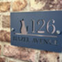 Personalised Cat Silhouette Design House Number Sign Acrylic, thumbnail 7 of 10