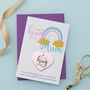 Personalised Rainbow Hug Token Card For Mum, thumbnail 1 of 6
