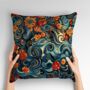 Floral Whirls Hand Made Poly Linen Cushions, thumbnail 4 of 10