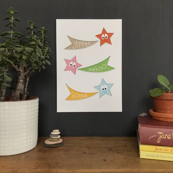 Children's Shooting Stars Print, 3 of 3