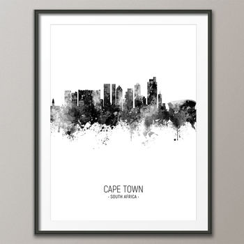 Cape Town Skyline Portrait Print And Box Canvas, 4 of 5