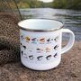 Fly Fishing Enamel Mug, thumbnail 1 of 4