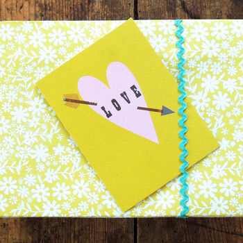 Love And Arrow Mini Greetings Card, 4 of 5