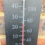 Garden Natural Slate Weather Wall Thermometer 45cm X 10cm Scroll Detail, thumbnail 2 of 5