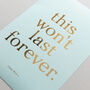 Personalised A Note To Say Metallic Typography Print, thumbnail 6 of 9