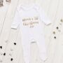 Personalised 1st Christmas Baby Grow, thumbnail 2 of 9