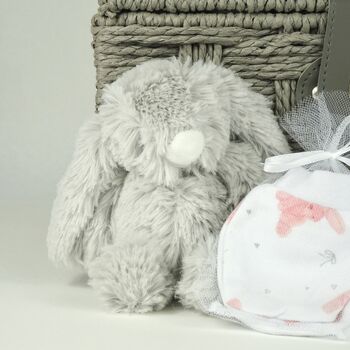 Bobtail Bunny Pink New Baby Gift Hamper, 2 of 7