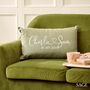 Personalised Couples Linen Cushion, thumbnail 2 of 6