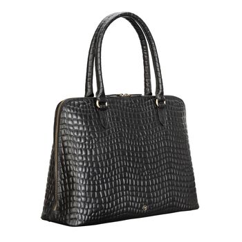 Ladies Leather Macbook Briefcase 'Fiorella Croco', 3 of 11
