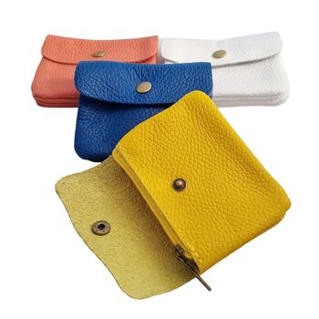 Colourful Leather Popper Purse, 3 of 5