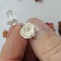 Sterling Silver Rose Ear Studs, thumbnail 3 of 9