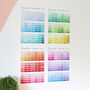 Paint Chip Colour Swatch Wall Planner 2026, thumbnail 10 of 12