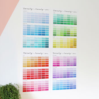 Paint Chip Colour Swatch Wall Planner 2026, 10 of 12