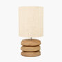 Natural Mango Wood Three Pebble Table Lamp, thumbnail 2 of 9