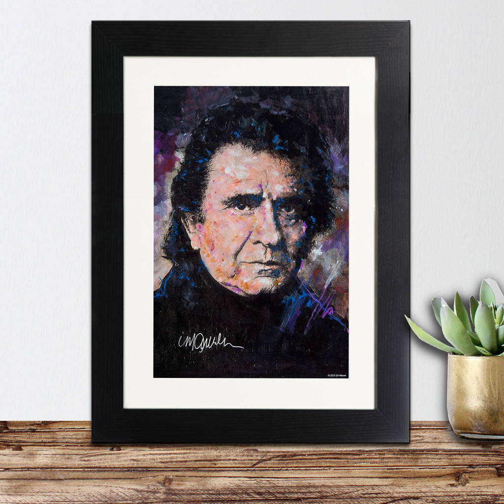 official johnny cash framed print by sidney maurer by instajunction
