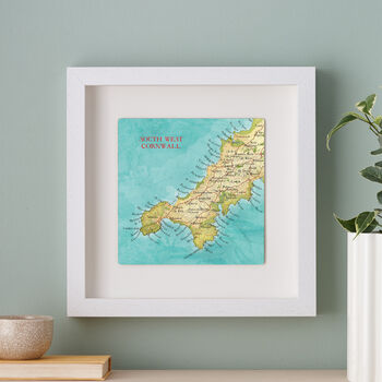 Personalised Cornwall Map Print Wall Art, 2 of 5