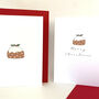 Christmas Pudding Greetings Card Pack Of Two, thumbnail 3 of 6