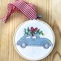 Cute Christmas Tree Embroidered Hanging Decoration, thumbnail 2 of 3