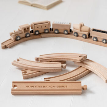 Personalised Wooden Train Set And Oval Track, 6 of 7