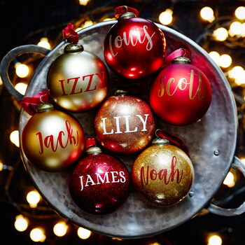 Clear Glass Personalised Bauble, 4 of 4
