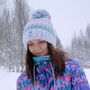 Winter Pastels Reflective Super Bobble Hat, thumbnail 6 of 9