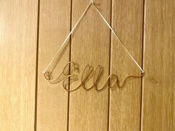 Custom Name Wire Sign Hung With Ribbon, 2 of 4