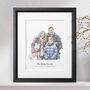Personalised Family Line Portrait For Birthday Presents, thumbnail 3 of 11