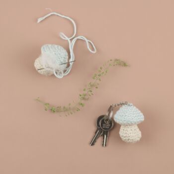 Handcrochet Mushroom Keyring, 3 of 6