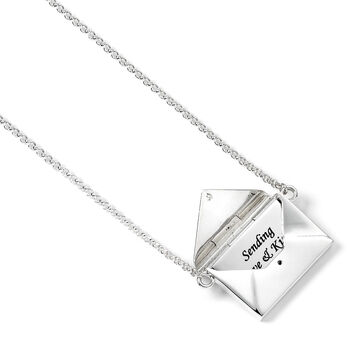 Personalised Envelope And Letter Silver Necklace, 5 of 7