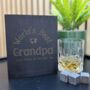 Personalised World's Best Grandpa Whisky Glass Gift Box, thumbnail 1 of 3