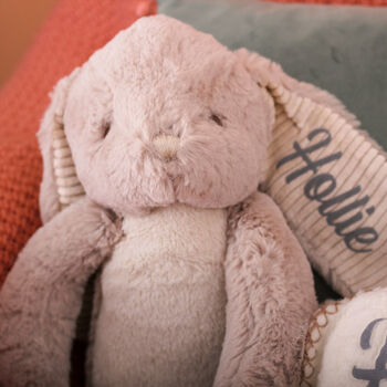Personalised Rabbit And Matching Blanket Soft Toy, 6 of 12