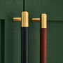 Brass Gold Bar Handles With Veg Tanned Leather, thumbnail 5 of 12