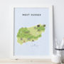 Map Of West Sussex Print, thumbnail 1 of 2
