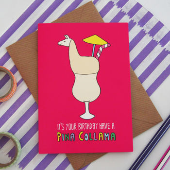 Llama Birthday Card For Cocktail Lover, 2 of 6